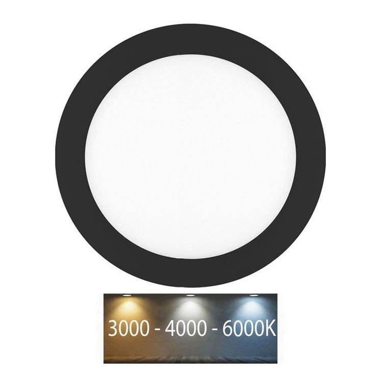 LED Bathroom recessed light LADA LED/25W/230V 3000/4000/6000K d. 30 cm IP44 black