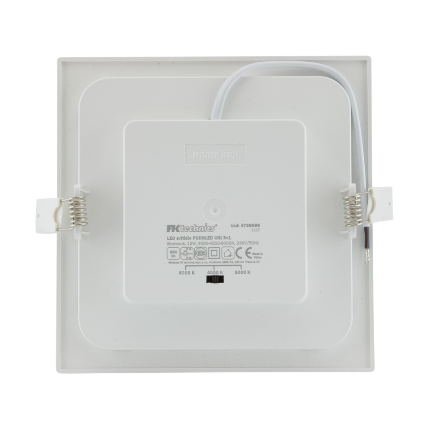 LED Bathroom recessed light LED/12W/230V 3000/4000/6000K IP44