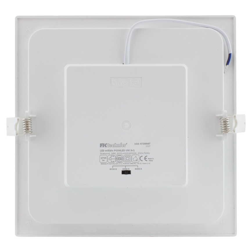 LED Bathroom recessed light LED/24W/230V 3000/4000/6000K IP44