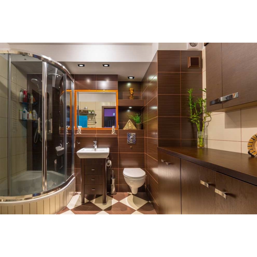 LED Bathroom recessed light BONO LED/5W/230V 3000K IP65 black