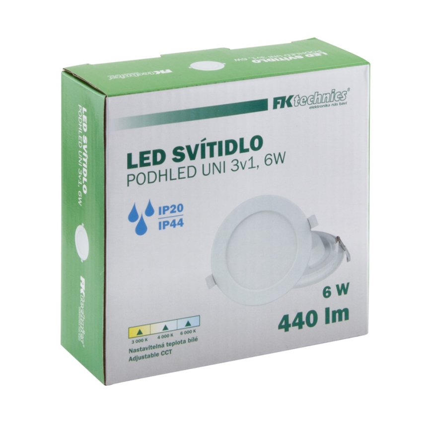 LED Bathroom recessed light LED/6W/230V 3000/4000/6000K IP44