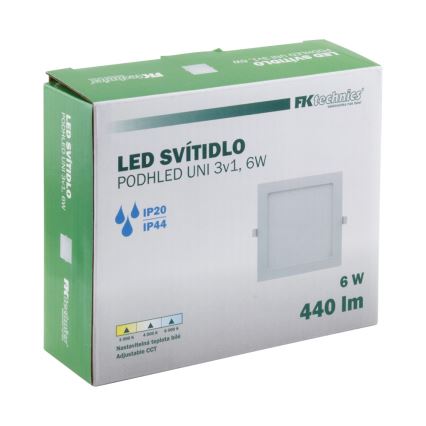 LED Bathroom recessed light LED/6W/230V 3000/4000/6000K IP44
