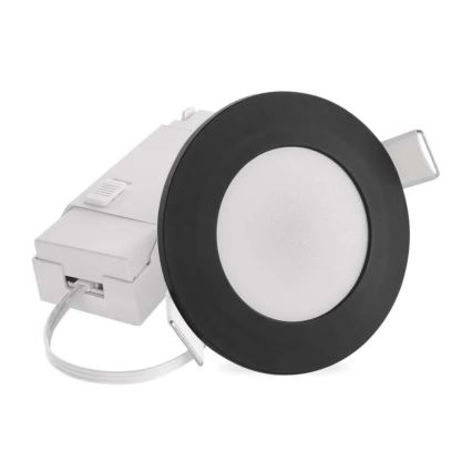LED Bathroom recessed light LORI LED/4,5W/230V IP65 2700/4000K d. 8,5 cm black
