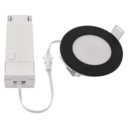 LED Bathroom recessed light LORI LED/4,5W/230V IP65 2700/4000K d. 8,5 cm black