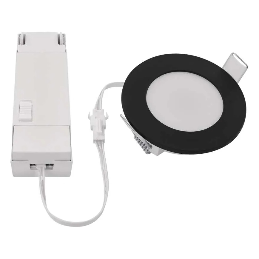 LED Bathroom recessed light LORI LED/4,5W/230V IP65 2700/4000K d. 8,5 cm black