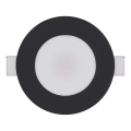 LED Bathroom recessed light LORI LED/4,5W/230V IP65 2700/4000K d. 8,5 cm black