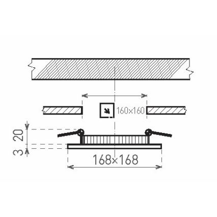LED Bathroom recessed light VEGA LED/12W/230V 2800K 16,8 cm IP44