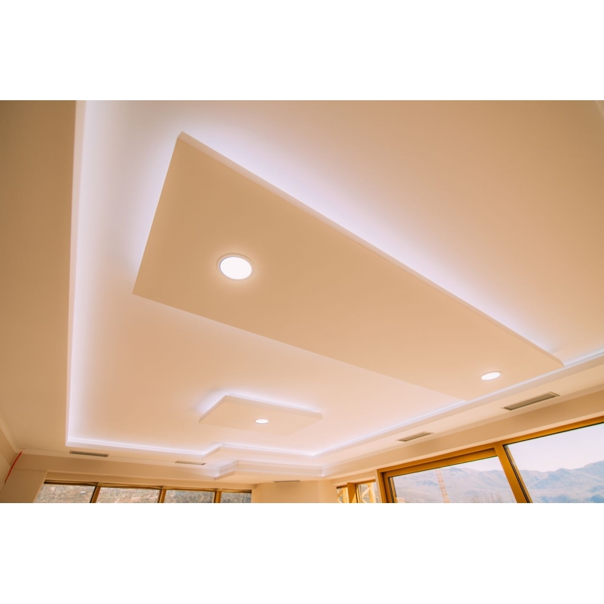 LED Bathroom recessed light VEGA LED/12W/230V 2800K d. 16,8 cm IP44 snow white