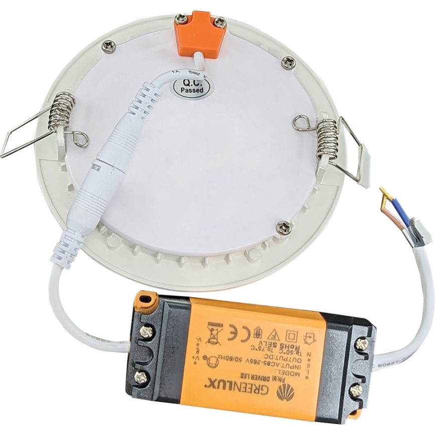 LED Bathroom recessed light VEGA LED/12W/230V 2800K d. 16,8 cm IP44 snow white