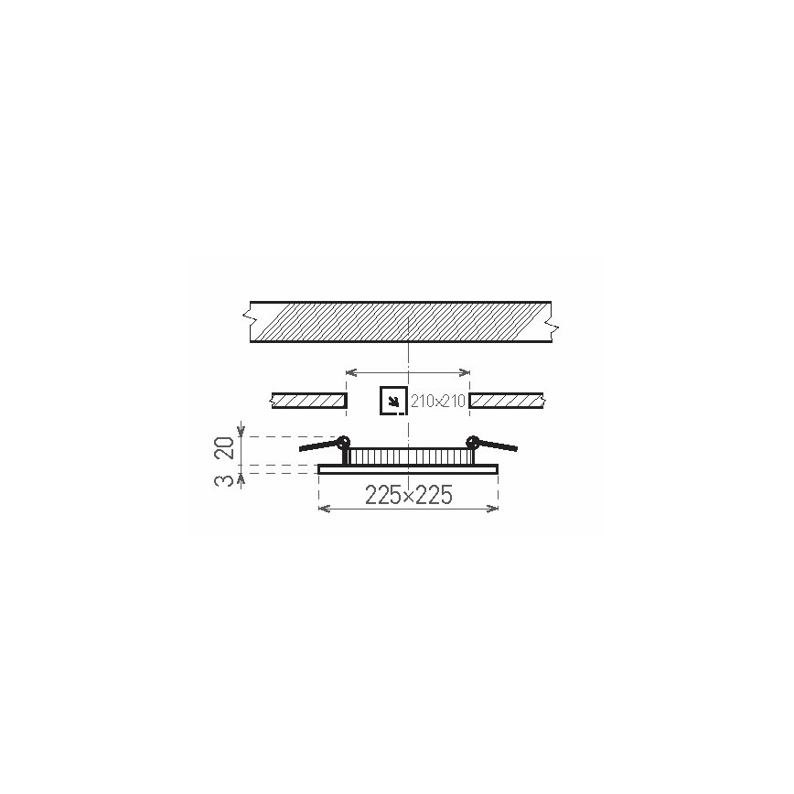 LED Bathroom recessed light VEGA LED/18W/230V 2800K 22,5 cm IP44