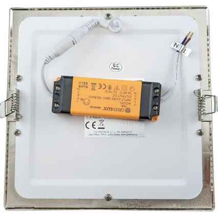 LED Bathroom recessed light VEGA LED/18W/230V 3800K 22,5 cm IP44