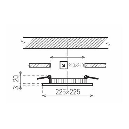 LED Bathroom recessed light VEGA LED/18W/230V 3800K 22,5 cm IP44