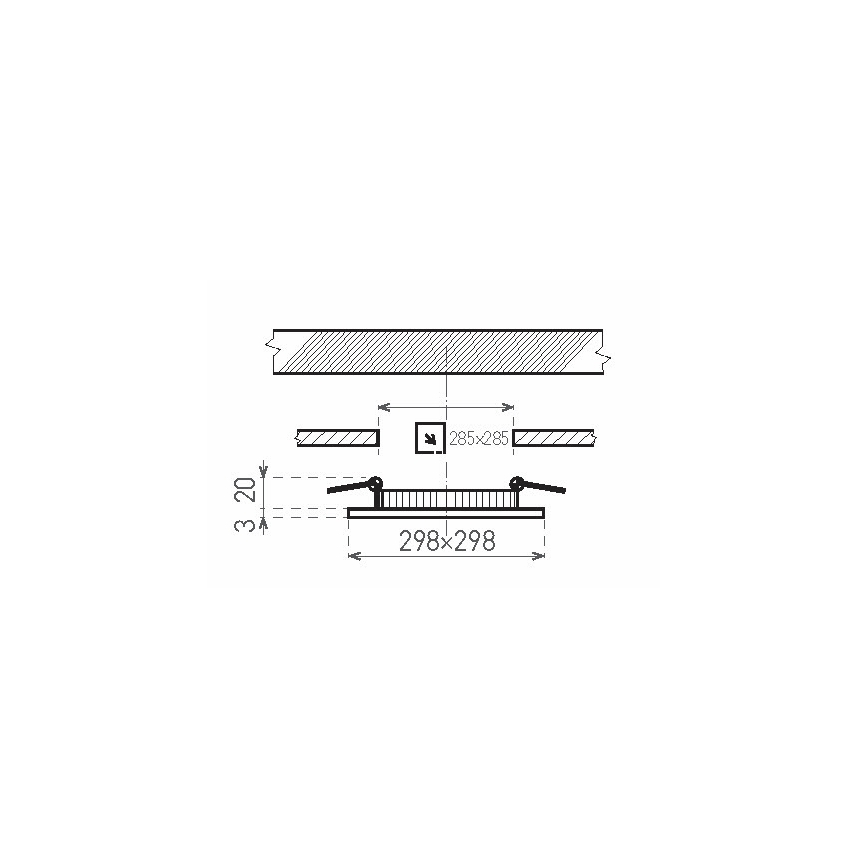 LED Bathroom recessed light VEGA LED/24W/230V 3800K 29,8 cm IP44