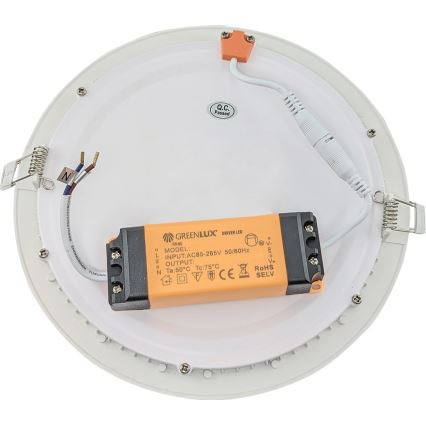 LED Bathroom recessed light VEGA LED/24W/230V 3800K d. 29,8 cm IP44