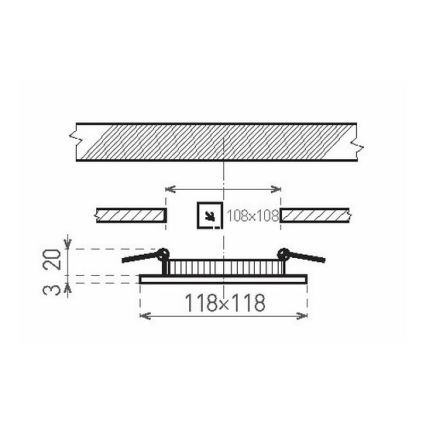 LED Bathroom recessed light VEGA LED/6W/230V 2800K 11,8 cm IP44