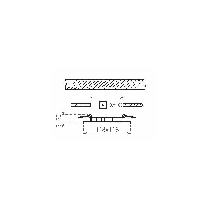 LED Bathroom recessed light VEGA LED/6W/230V 3800K 11,8 cm IP44