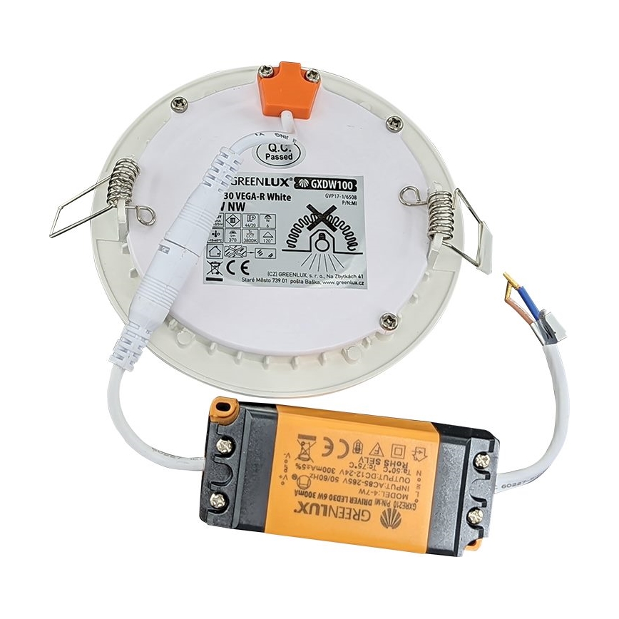 LED Bathroom recessed light VEGA LED/6W/230V 3800K d. 11,8 cm IP44
