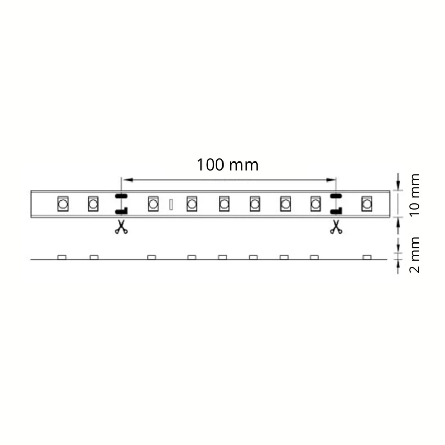 LED Bathroom strip 5m 28W/12V IP65 6500K