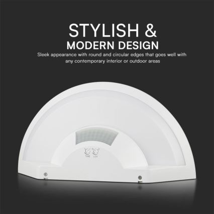 LED Bathroom wall light with sensor SAMSUNG CHIP LED/10W/230V 4000K IP54 white