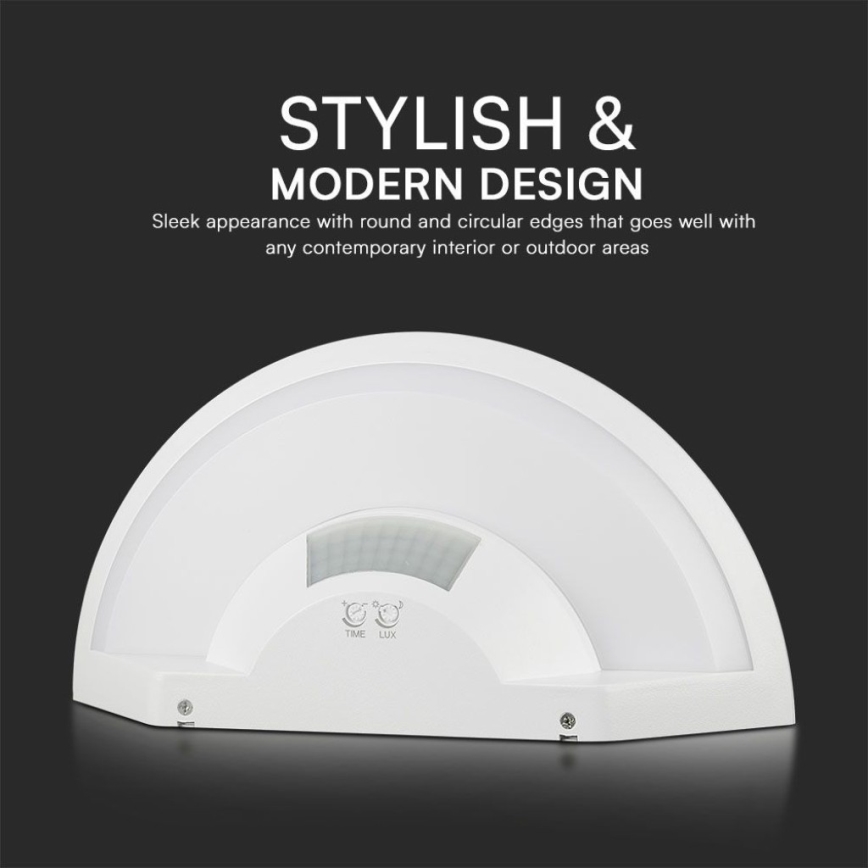 LED Bathroom wall light with sensor SAMSUNG CHIP LED/10W/230V 4000K IP54 white