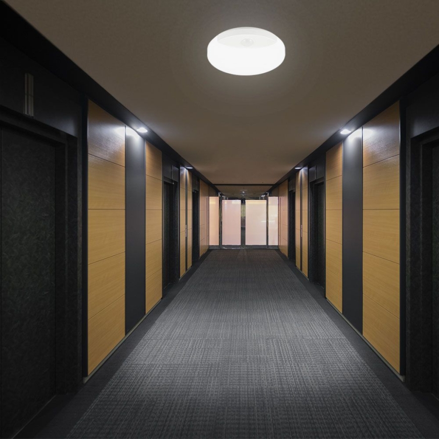 LED Bathroom wall light with sensor SAMSUNG CHIP LED/15W/230V 3000/4000/6000K IP44 white