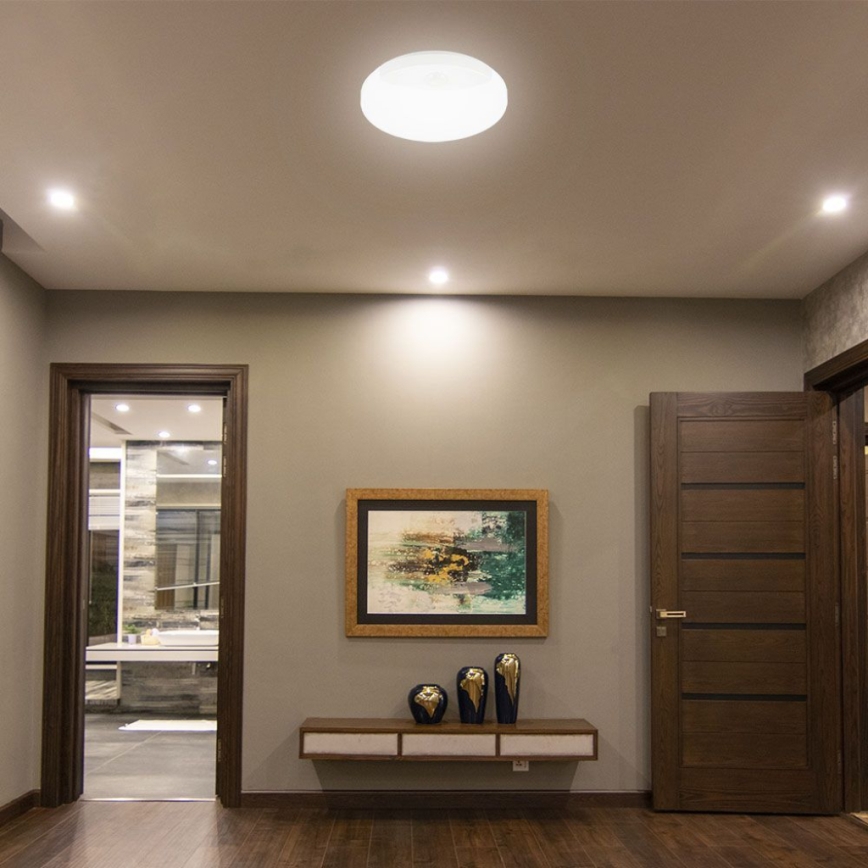 LED Bathroom wall light with sensor SAMSUNG CHIP LED/15W/230V 3000/4000/6000K IP44 white