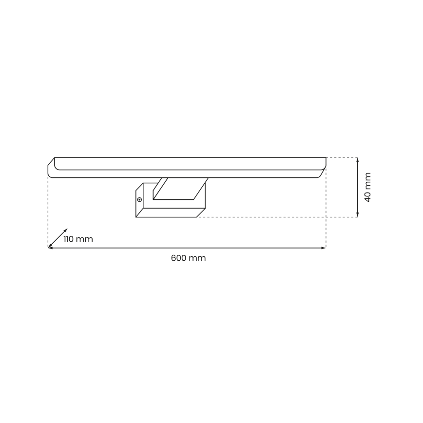 LED bathroom wall light SHINE 1xLED/13,8W/230V IP44