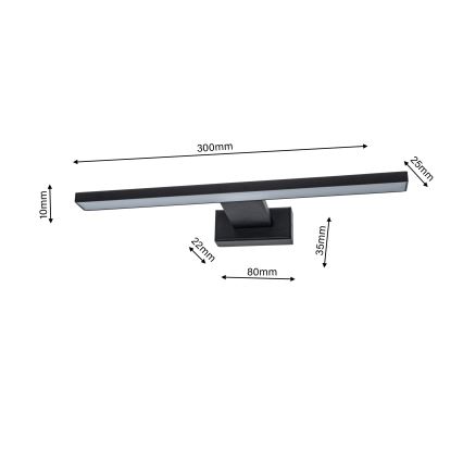 LED Bathroom wall light SHINE 1xLED/7W/230V IP44