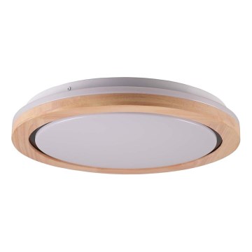 LED Bathroom Wooden Ceiling Light LED/24W/230V Ø 39 cm IP44 Oak