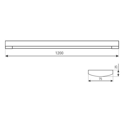 Dimmable LED Linear Fixture DAISY RIBBON LED/20/30/40W/230V 3000/4300/6500K 120 cm White