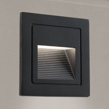 LED Built-in light LORO LED/2W/230V IP65 black