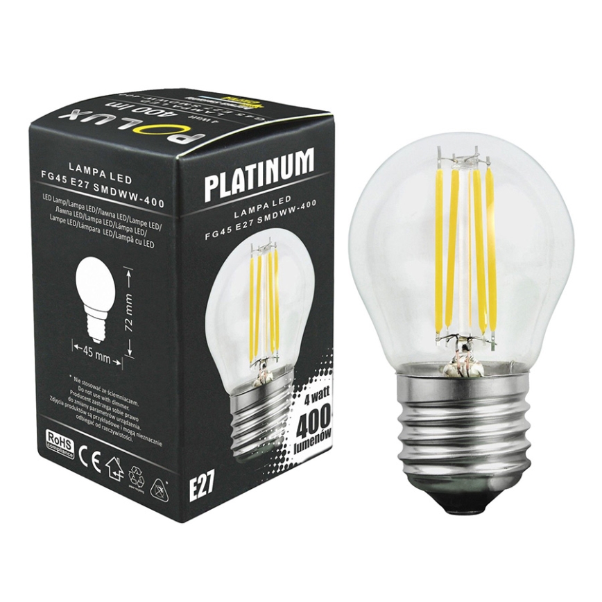 LED Bulb 1xE27/4,5W/230V 3000K
