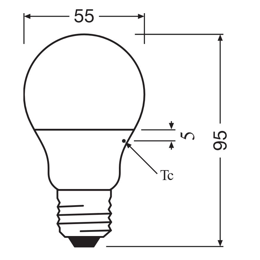 LED Bulb A40 E27/4,9W/230V 2700K - Osram