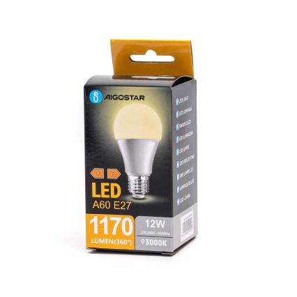 LED Bulb A60 E27/12W/230V 3000K - Aigostar