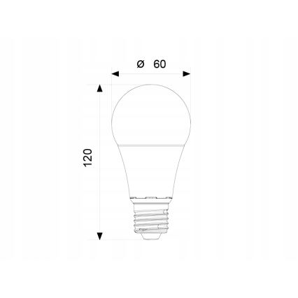 LED Bulb A60 E27/12W/230V 3000K
