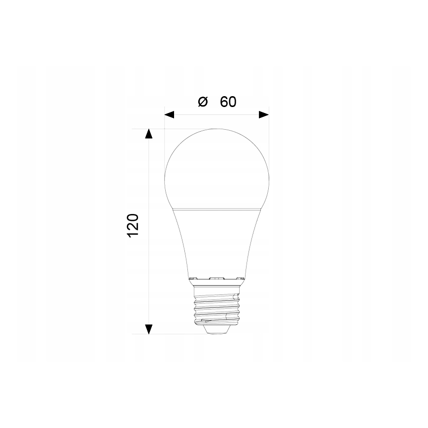 LED Bulb A60 E27/12W/230V 3000K
