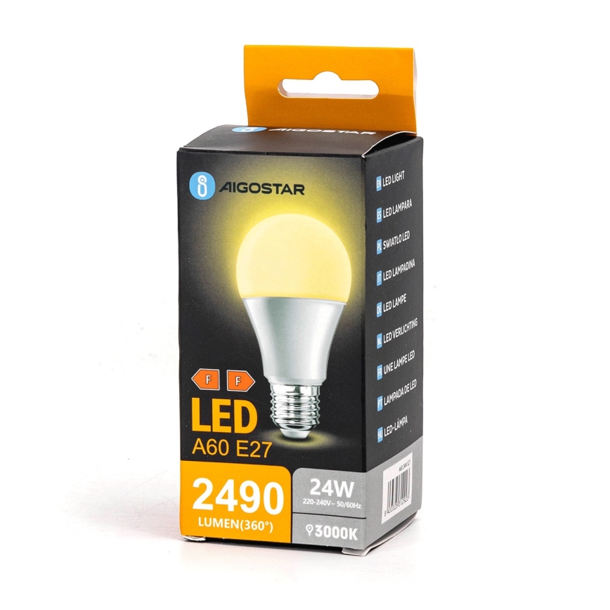 LED Bulb A60 E27/24W/230V 3000K - Aigostar