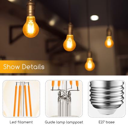 LED bulb A60 E27/4W/230V 2200K - Aigostar