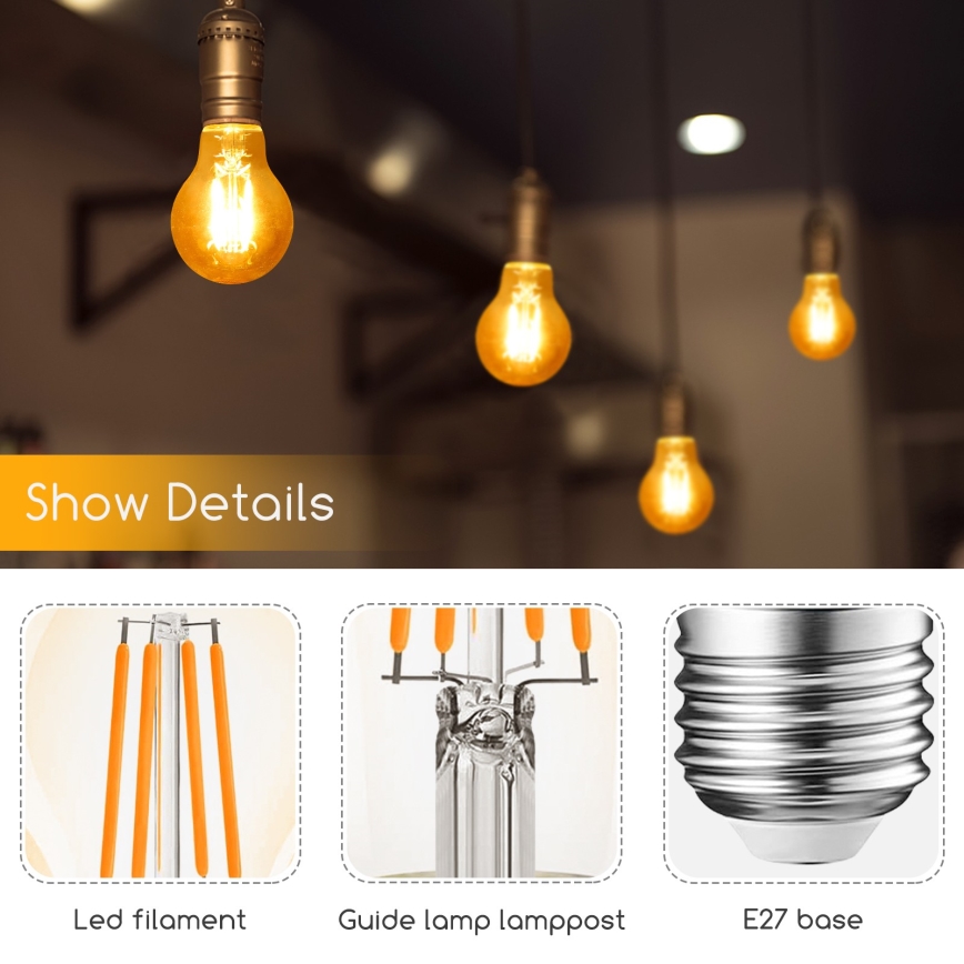 LED bulb A60 E27/4W/230V 2200K - Aigostar