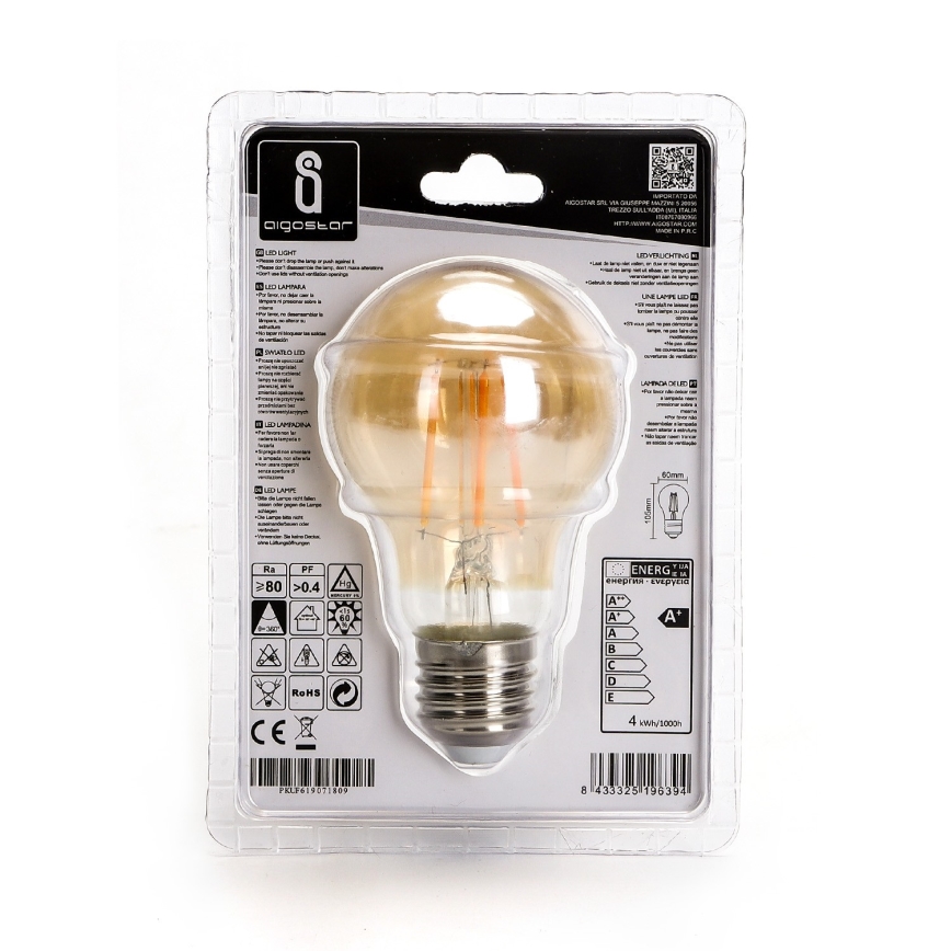 LED bulb A60 E27/4W/230V 2200K - Aigostar