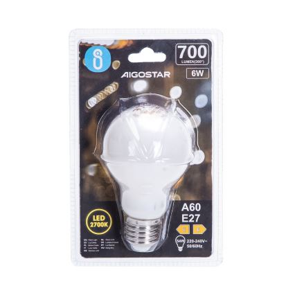 LED Bulb A60 E27/6W/230V 330° 2700K - Aigostar