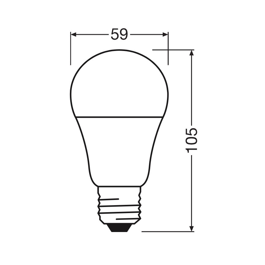 LED Bulb A60 E27/8W/230V 6500K - Osram