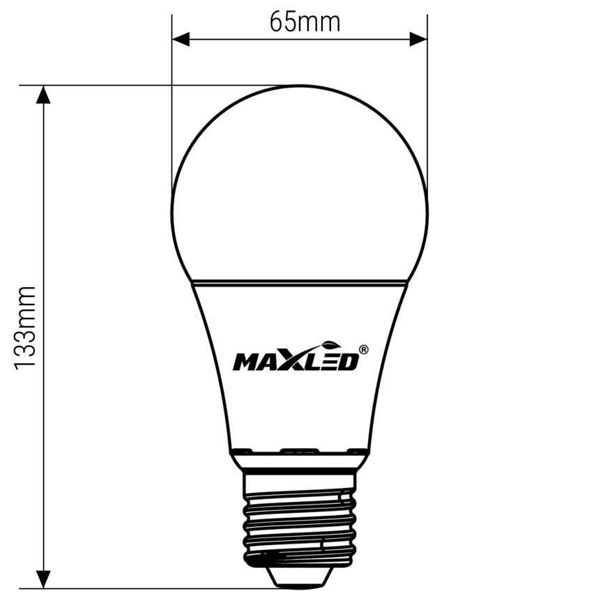 LED Bulb A65 E27/15W/230V 4000K