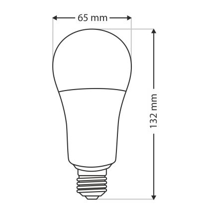 LED Bulb A65 E27/18W/230V 4200K