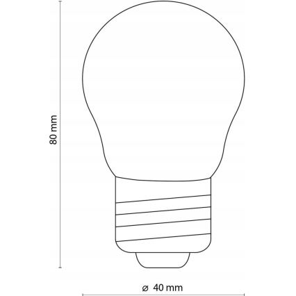 LED Bulb AMBER G45 E27/4.5W/230V 2200K