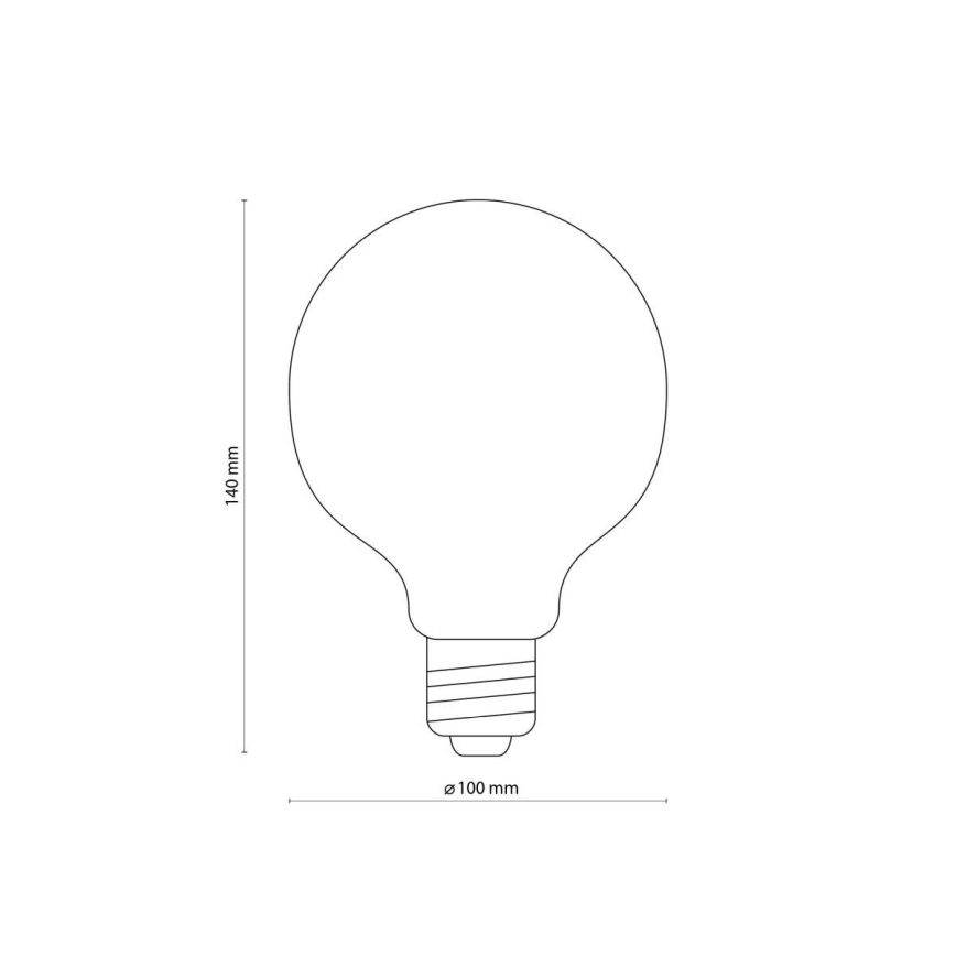 LED Bulb AMBER G95 E27/6.5W/230V 3200K