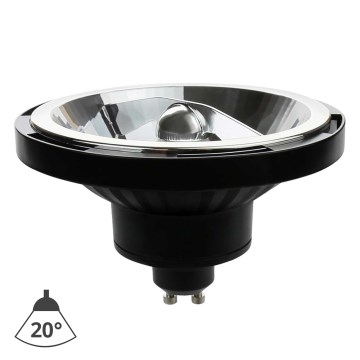 LED Bulb AR111 GU10/10W/230V 3000K 20° black