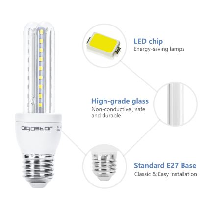 LED Bulb B5 E27/8W/230V 6500K - Aigostar