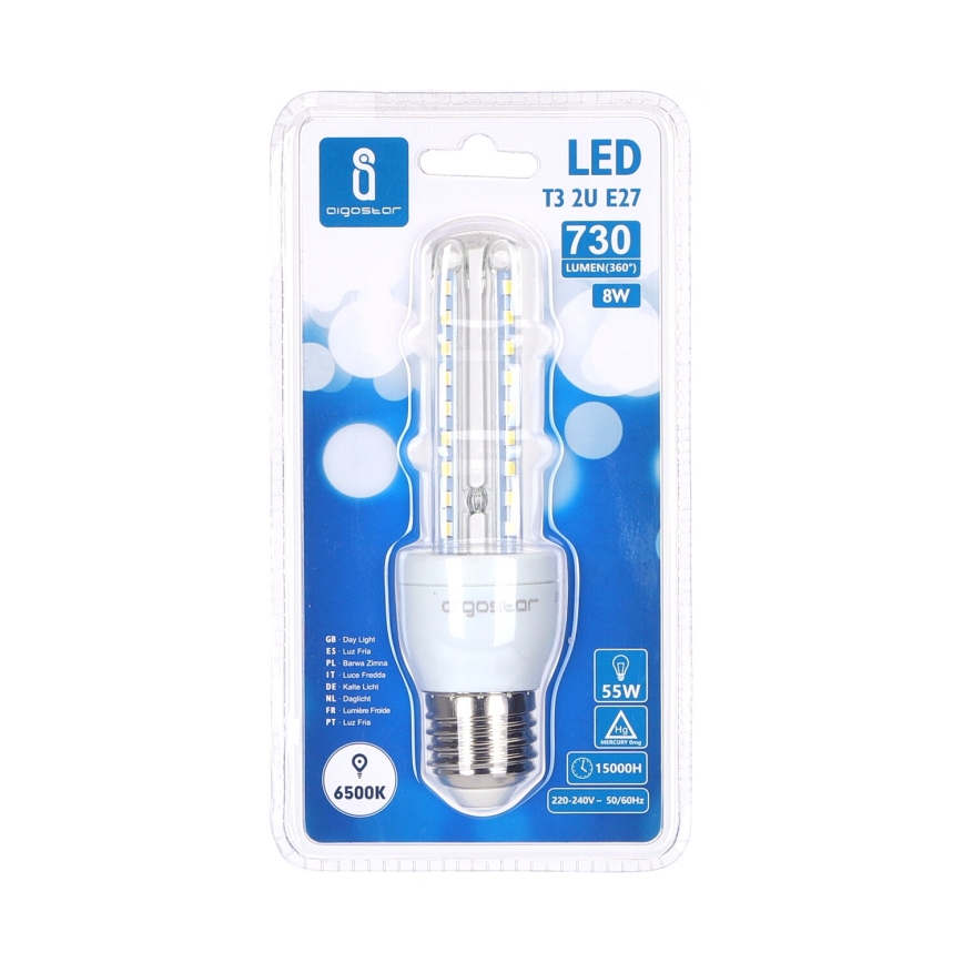 LED Bulb B5 E27/8W/230V 6500K - Aigostar
