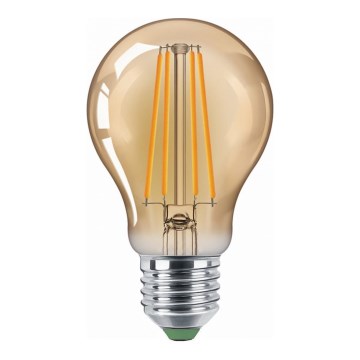 LED Bulb CLASIC AMBER A60 E27/9W/230V 2200K - Brilagi